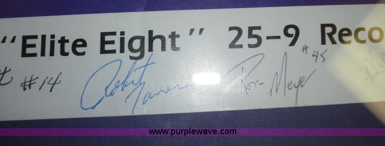 image for item 1026 K-State Wildcats 1987-1988 Men's basketball autographed team framed picture