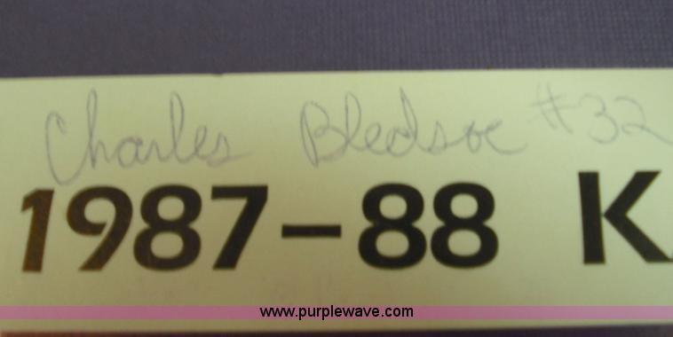 image for item 1026 K-State Wildcats 1987-1988 Men's basketball autographed team framed picture