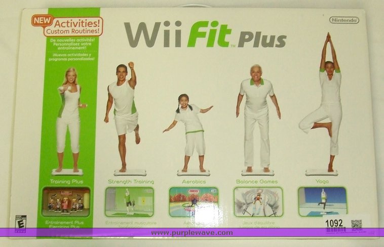 image for item 1092 Nintendo Wii game console with Wii Fit Pro game and board