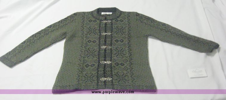 image for item 1096 Alpaca womens cardigan nordic sweater