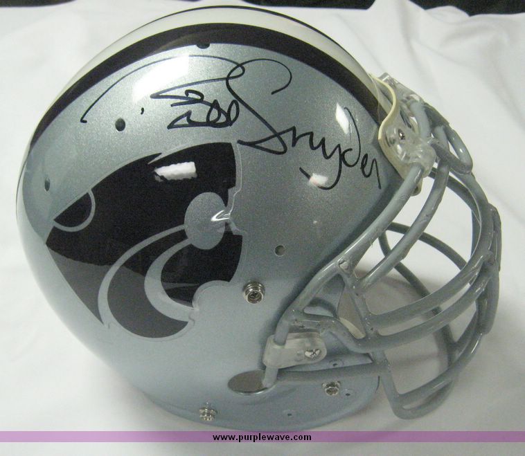 image for item 1104 K-State helmet signed by Bill Snyder