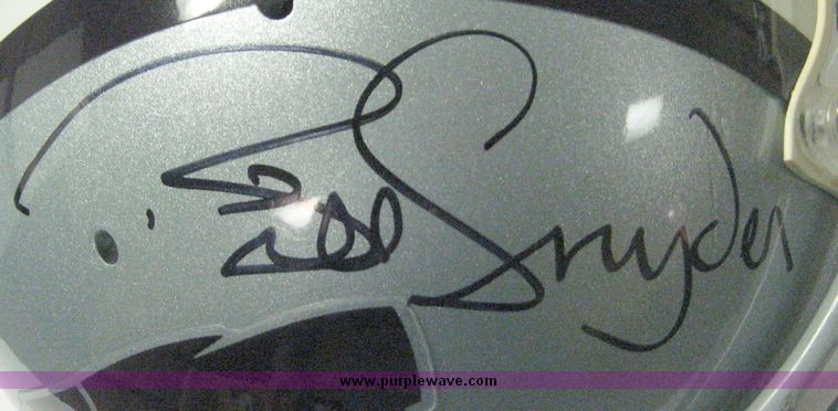 image for item 1104 K-State helmet signed by Bill Snyder
