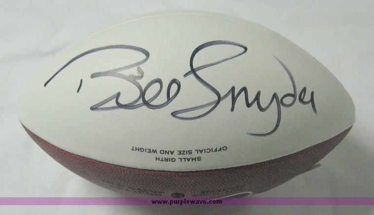 image for item 1105 K-State football signed by Bill Snyder