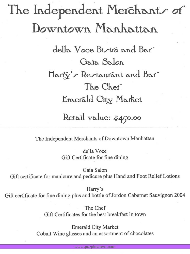 image for item 1126 The Independent Merchants of Downtown Manhattan gift basket