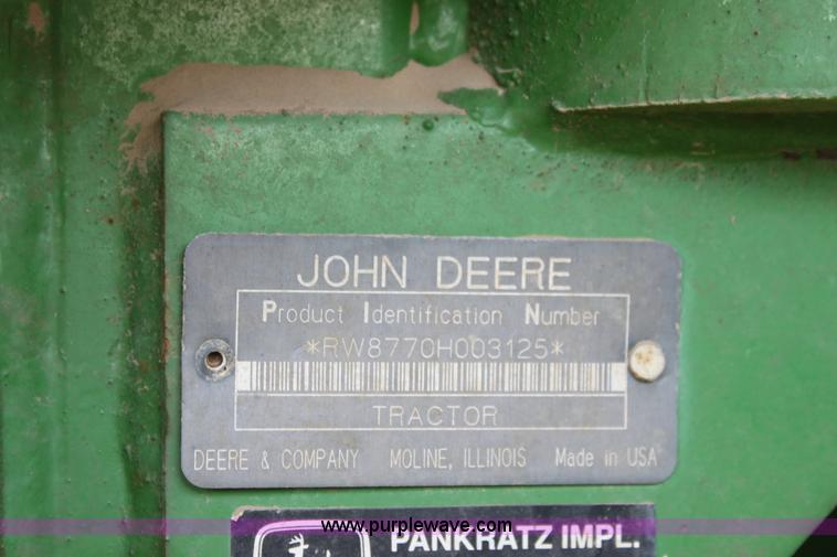 image for item A2714 1995 John Deere 8770 4WD tractor