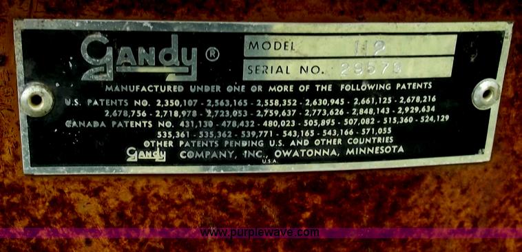 image for item B6034 Gandy 112 gravity drop seeder