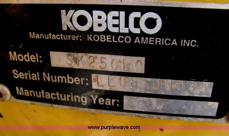 image for item A6084 2002 Kobelco SK250LC Dynamic Acera excavator