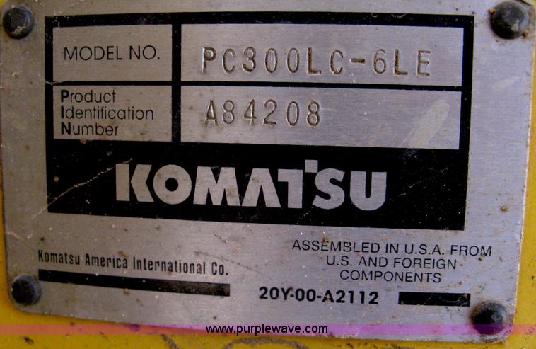 image for item A6085 2000 Komatsu PC300LC-6LE excavator