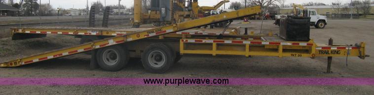 image for item A6102 2001 Trail King TKT20 tandem axle tilt bed trailer