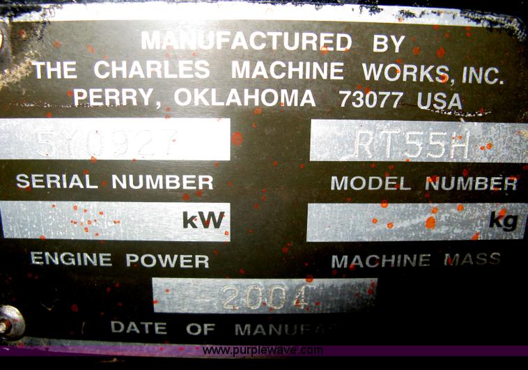 image for item A6115 2004 Ditch Witch RT55H backhoe trencher