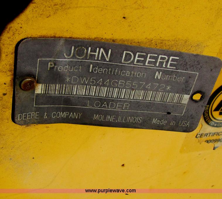 image for item B2236 1996 John Deere 544G wheel loader
