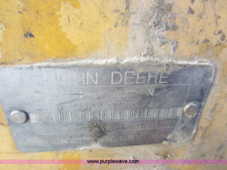 image for item C5345 1991 John Deere 510D backhoe