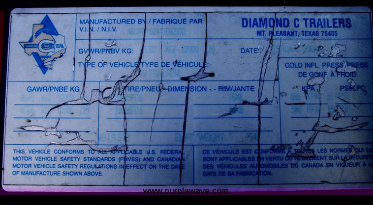 image for item C5713 2004 Fleetneck 16' dump trailer