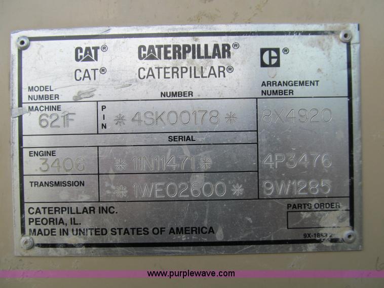 image for item D3104 1994 Caterpillar 621F scraper