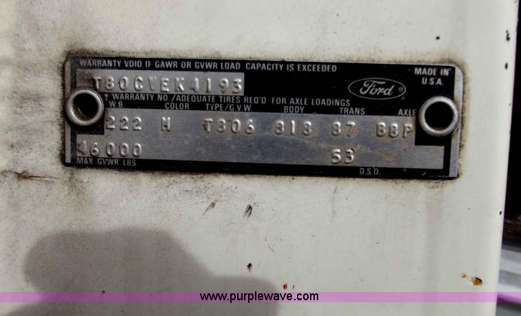 image for item D3504 1979 Ford flatbed truck with crane