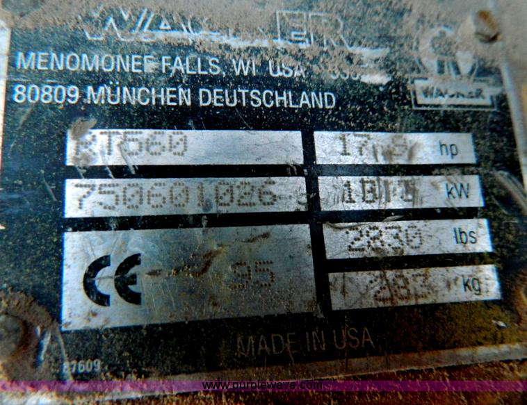 image for item E9443 Wacker PT560 compactor