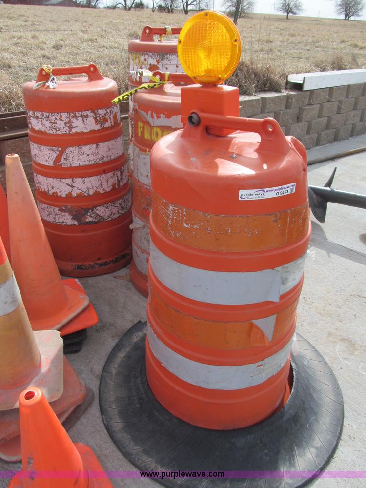image for item G9453 Assortment of safety cones and barrels