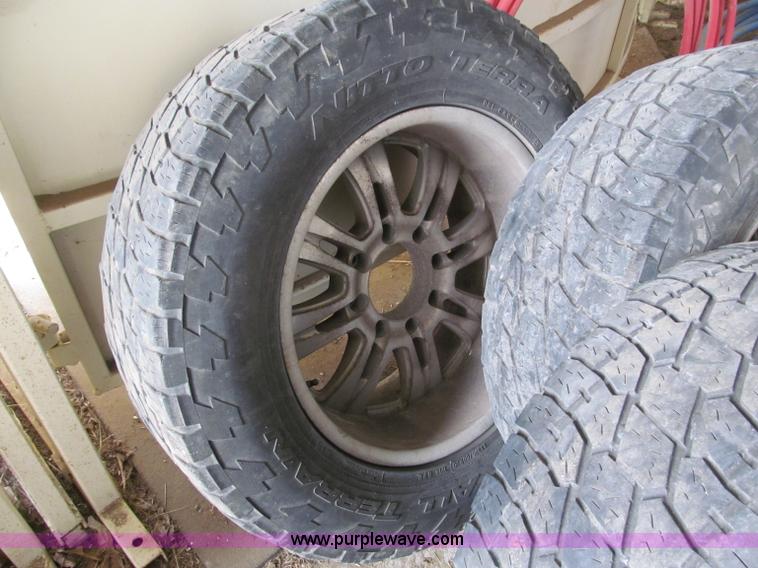 image for item G9458 (4) LT325/60R20 tires and wheels