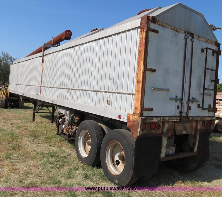 image for item B2337 1977 Kraus 42' aluminum bulk feed trailer
