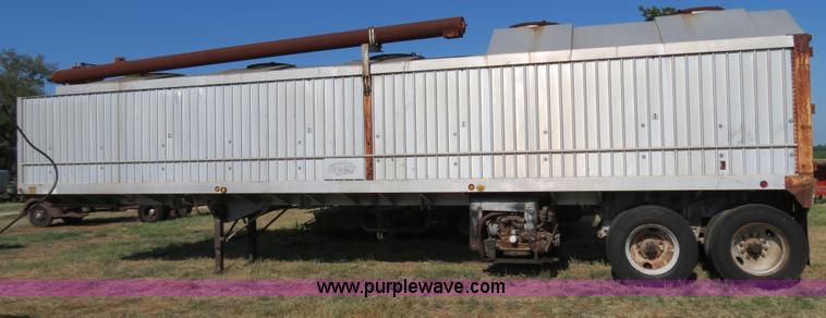 image for item B2337 1977 Kraus 42' aluminum bulk feed trailer