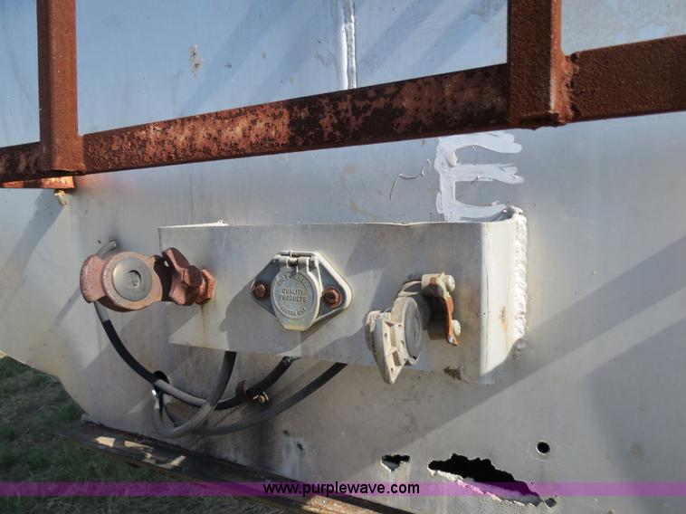 image for item B2337 1977 Kraus 42' aluminum bulk feed trailer