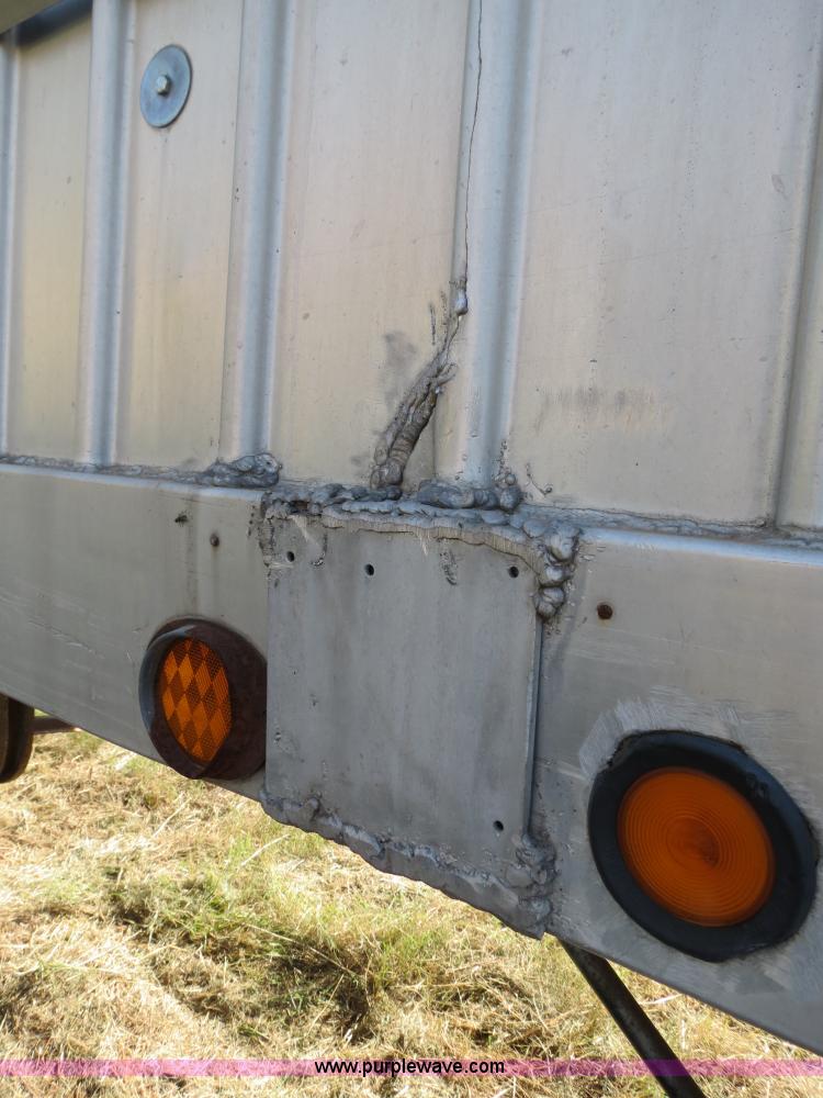 image for item B2337 1977 Kraus 42' aluminum bulk feed trailer