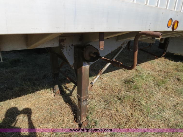 image for item B2337 1977 Kraus 42' aluminum bulk feed trailer