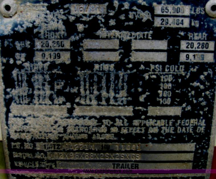 image for item B6397 1998 Merritt aluminum grain trailer