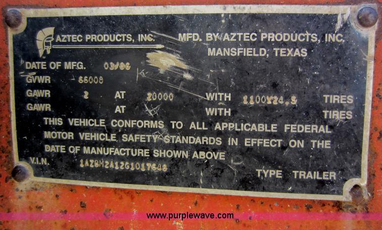 image for item D2029 1986 Aztec 45' flatbed trailer