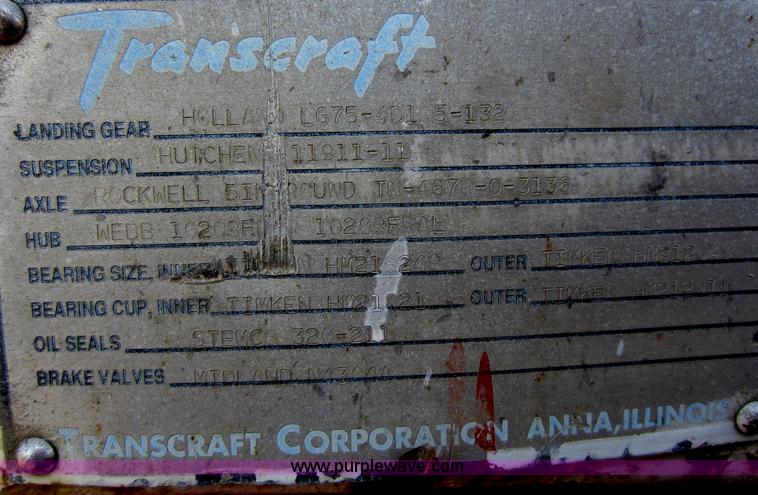 image for item D2036 1992 Transcraft TL120 S2 48' flatbed trailer