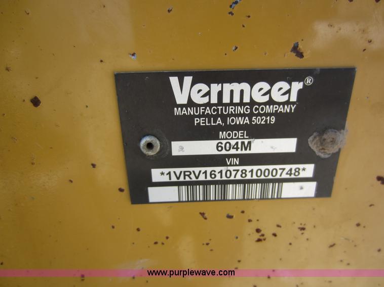 image for item D2041 2007 Vermeer 604M round baler