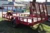 Thumbnail T_F4153D.JPG of 2005 Hugh single axle trailer , 14L x 6 5W wood deck , 11 5 quot H sides , 6 5W x 93 quot H rear gat...