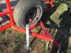 Thumbnail T_F4153V.JPG of 2005 Hugh single axle trailer , 14L x 6 5W wood deck , 11 5 quot H sides , 6 5W x 93 quot H rear gat...