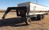1978 Rhoman 500 bushel gooseneck grain trailer Two hopper Two front and one rear opening Boggie susp...