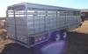 Thumbnail T_F6352D.JPG of 2011 Norte 24 gooseneck livestock trailer , 24 x 68 quot , 2 divider gates , One has sort gate , 3 c...