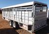 Thumbnail T_F6352F.JPG of 2011 Norte 24 gooseneck livestock trailer , 24 x 68 quot , 2 divider gates , One has sort gate , 3 c...