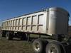 1991 Travis spread axle end dump trailer 35 L x 102 W aluminum deck Air ride Hendrickson lift axles ...