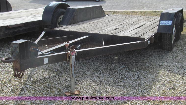 E3710.JPG - 1977 Shop built tandem axle trailer , 11L x 6W , Wood deck , Light kit , Pintle hitch , 205/75R14 ti...