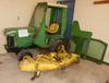 John Deere 430 lawn tractor 5 cut Deck wheels need replaced Diesel engine Cab and doors Front and re...