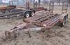 1981 13 tandem axle trailer 75 W 5 5 L x 18 W ramps Pintle hitch Safety break away chain 7 15 tires ...