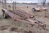 Thumbnail T_F4282D.JPG of 1981 13 tandem axle trailer , 75 quot W , 5 5L x 18 quot W ramps , Pintle hitch , Safety break away ...