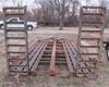 Thumbnail T_F4282F.JPG of 1981 13 tandem axle trailer , 75 quot W , 5 5L x 18 quot W ramps , Pintle hitch , Safety break away ...
