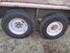 Thumbnail T_F4282K.JPG of 1981 13 tandem axle trailer , 75 quot W , 5 5L x 18 quot W ramps , Pintle hitch , Safety break away ...