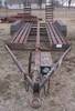 Thumbnail T_F4283A.JPG of 1977 13 tandem axle trailer , 75 quot W , 52 quot L x 18 quot W ramps , Pintle hitch , Safety break ...