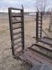 Thumbnail T_F4283N.JPG of 1977 13 tandem axle trailer , 75 quot W , 52 quot L x 18 quot W ramps , Pintle hitch , Safety break ...
