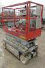 Skyjack SJ111 3219 scissor lift 64 L x 28 W platform 19 max platform height 24V 39 H rails 3 slide o...