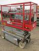 Skyjack SJ111 3219 scissor lift 64 L x 28 W platform 19 max platform height 24V 39 H rails 3 slide o...