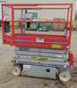 Thumbnail T_F4288E.JPG of Skyjack SJ111 3219 scissor lift , 64 quot L x 28 quot W platform , 19 max platform height , 24V , 39...