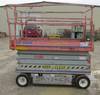 Thumbnail T_F4289A.JPG of 1995 Skyjack SJ4626 scissor lift , 88 quot L x 44 quot W platform , 26 max platform height , 24V , 4...