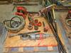 Ridgid pipe threader unit Tri stand 1/8 to 5 Reamer 6 threads 2 , 1 1/2 , 1 1/4 , 1 , 3/4 , 1/2 Ad...